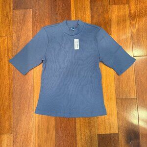 old navy ribbed mock neck tee